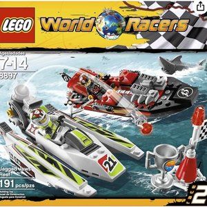 LEGO WORLD RACER 8897 jagged jaws reef-COMPLETE with manuals